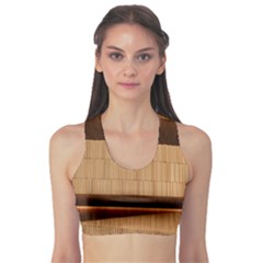 Architecture Art Boxes Brown Sports Bra by Amaryn4rt