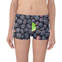 Blackberries Background Black Dark Boyleg Bikini Bottoms by Amaryn4rt