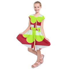 Irish British Shamrock United Kingdom Ireland Funny St  Patrick Flag Kids  Short Sleeve Dress by yoursparklingshop