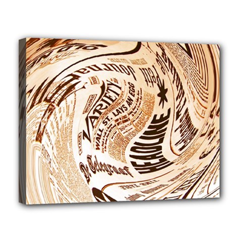 Abstract Newspaper Background Canvas 14  X 11  by Amaryn4rt