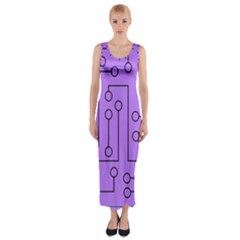 Peripherals Fitted Maxi Dress by Amaryn4rt