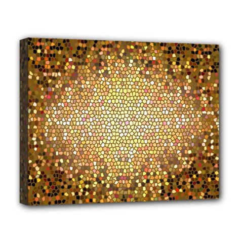 Yellow And Black Stained Glass Effect Deluxe Canvas 20  X 16   by Amaryn4rt