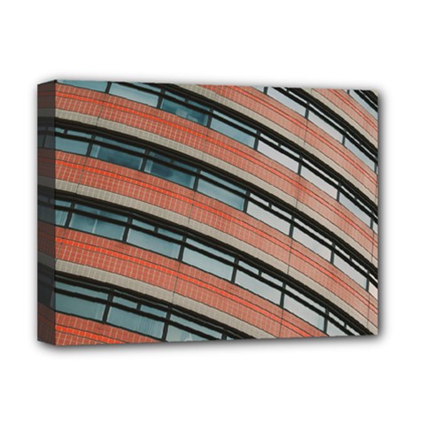 Architecture Building Glass Pattern Deluxe Canvas 16  X 12   by Amaryn4rt