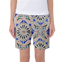 Ceramic Portugal Tiles Wall Women s Basketball Shorts by Amaryn4rt