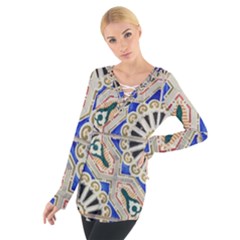 Ceramic Portugal Tiles Wall Women s Tie Up Tee by Amaryn4rt