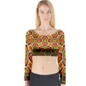 Geometry Shape Retro Trendy Symbol Long Sleeve Crop Top View1