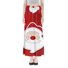 Santa Claus Xmas Christmas Maxi Skirts by Nexatart