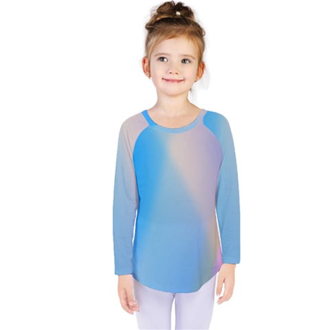 Twist Blue Pink Mauve Background Kids  Long Sleeve Tee by Nexatart