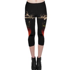 Strawberry Capri Leggings  by Nexatart