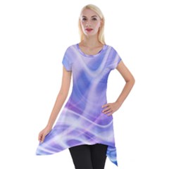 Abstract Graphic Design Background Short Sleeve Side Drop Tunic by Nexatart