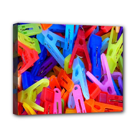Clothespins Colorful Laundry Jam Pattern Canvas 10  X 8  by Nexatart