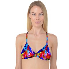 Clothespins Colorful Laundry Jam Pattern Reversible Tri Bikini Top by Nexatart
