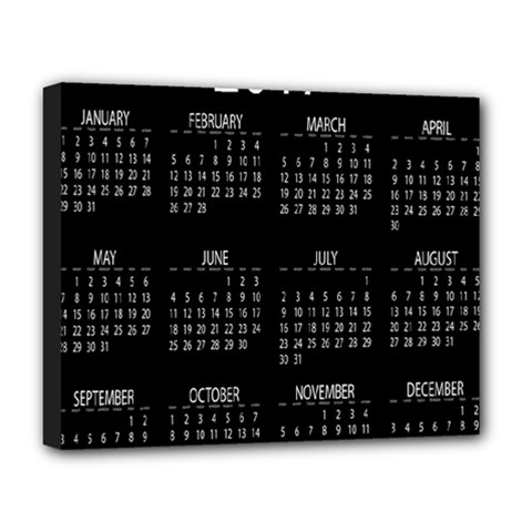 Full 2017 Calendar Vector Deluxe Canvas 20  X 16   by Nexatart
