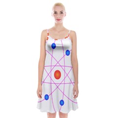 Atom Model Vector Clipart Spaghetti Strap Velvet Dress by Nexatart