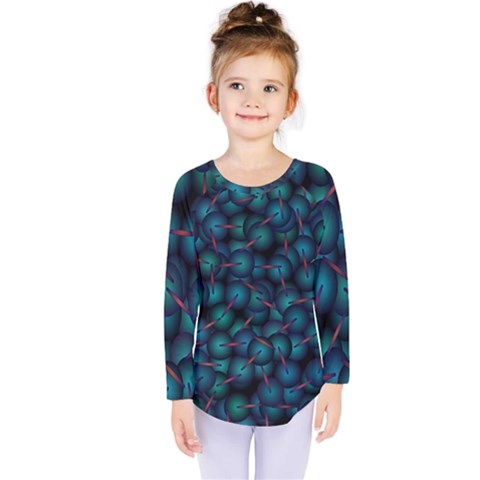 Background Abstract Textile Design Kids  Long Sleeve Tee by Nexatart