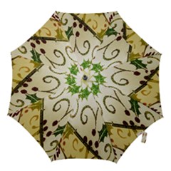 Christmas Ribbon Background Hook Handle Umbrellas (medium) by Nexatart