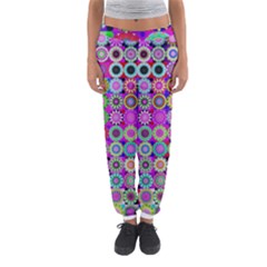 Design Circles Circular Background Women s Jogger Sweatpants by Nexatart
