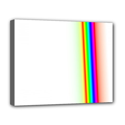 Rainbow Side Background Deluxe Canvas 20  X 16   by Nexatart