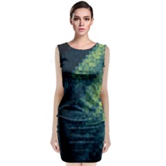 Gradiant Blue Sleeveless Velvet Midi Dress by Brittlevirginclothing