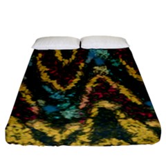 Painted Waves                                                        Fitted Sheet (king Size) by LalyLauraFLM