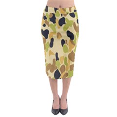 Army Camouflage Pattern Midi Pencil Skirt by Nexatart