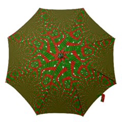 Background Abstract Christmas Pattern Hook Handle Umbrellas (small) by Nexatart