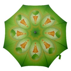 Beautiful Christmas Tree Design Hook Handle Umbrellas (medium) by Nexatart