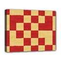 Fabric Geometric Red Gold Block Deluxe Canvas 20  x 16   View1