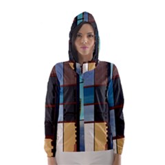 Glass Facade Colorful Architecture Hooded Wind Breaker (women) by Nexatart