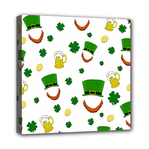 St  Patrick s Day Pattern Mini Canvas 8  X 8  by Valentinaart