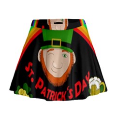 St  Patrick s Day Mini Flare Skirt by Valentinaart