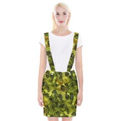 Olive Seamless Camouflage Pattern Suspender Skirt by Nexatart