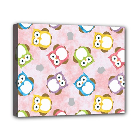 Owl Bird Cute Pattern Canvas 10  X 8  by Nexatart