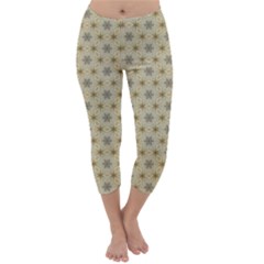 Star Basket Pattern Basket Pattern Capri Winter Leggings  by Nexatart