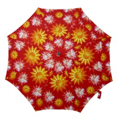 Stars Patterns Christmas Background Seamless Hook Handle Umbrellas (medium) by Nexatart