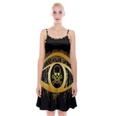 Virus Computer Encryption Trojan Spaghetti Strap Velvet Dress by Nexatart