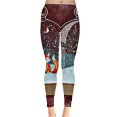 Winter Snow Ball Snow Cold Fun Leggings  by Nexatart