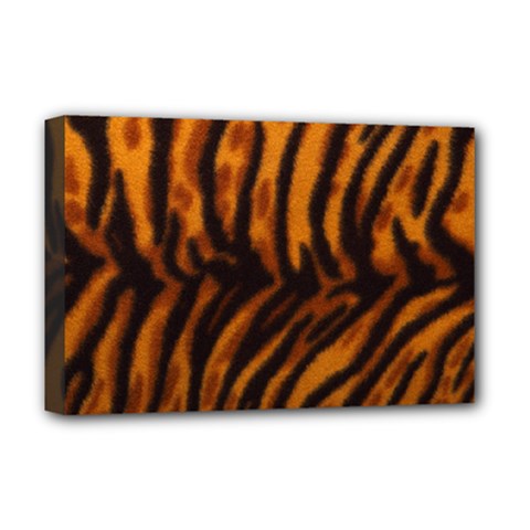 Animal Background Cat Cheetah Coat Deluxe Canvas 18  X 12   by Amaryn4rt