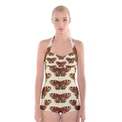 Butterfly Butterflies Insects Boyleg Halter Swimsuit  by Amaryn4rt