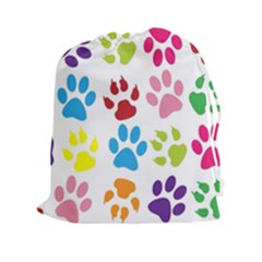 Paw Print Paw Prints Background Drawstring Pouches (xxl) by Amaryn4rt