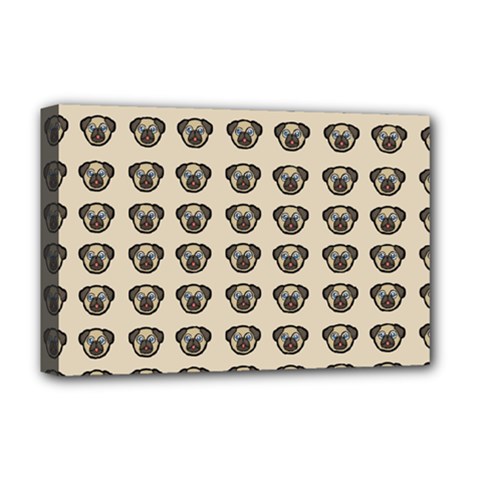 Puppy Dog Pug Pup Graphic Deluxe Canvas 18  X 12   by Amaryn4rt