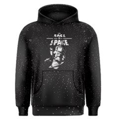 Black The Race To Space  Men s Pullover Hoodie by FunnySaying