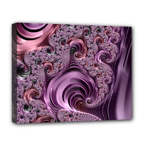 Purple Abstract Art Fractal Art Fractal Deluxe Canvas 20  X 16   by Amaryn4rt