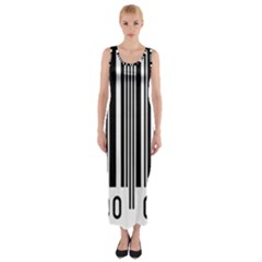 Code Data Digital Register Fitted Maxi Dress by Amaryn4rt