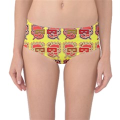 Funny Faces Mid-waist Bikini Bottoms by Amaryn4rt
