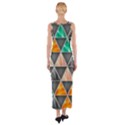 Abstract Geometric Triangle Shape Fitted Maxi Dress View2