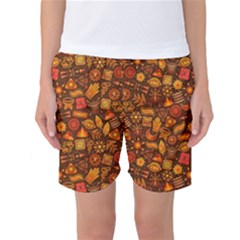 Pattern Background Ethnic Tribal Women s Basketball Shorts by Amaryn4rt