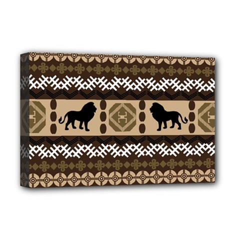 African Vector Patterns  Deluxe Canvas 18  X 12   by Amaryn4rt