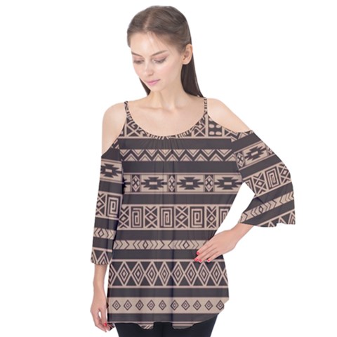 Ethnic Pattern Vector Flutter Tees by Amaryn4rt