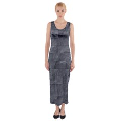 Excellent Seamless Slate Stone Floor Texture Fitted Maxi Dress by Amaryn4rt